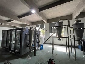浙江某食品公司-江蘇萬(wàn)創(chuàng)滅菌科技-高溫蒸汽瞬時(shí)粉末滅菌設(shè)備安裝現(xiàn)場(chǎng)！